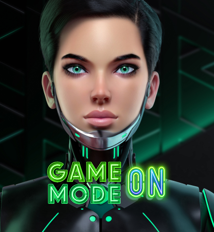 カスペルスキーのゲームモードを象徴する未来的なスーツを着た人